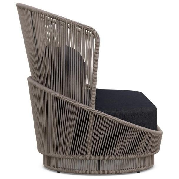 Azzurro Living Palma Woven Rope Sofa in Mocha /Midnight - Side - White Background thumbnail