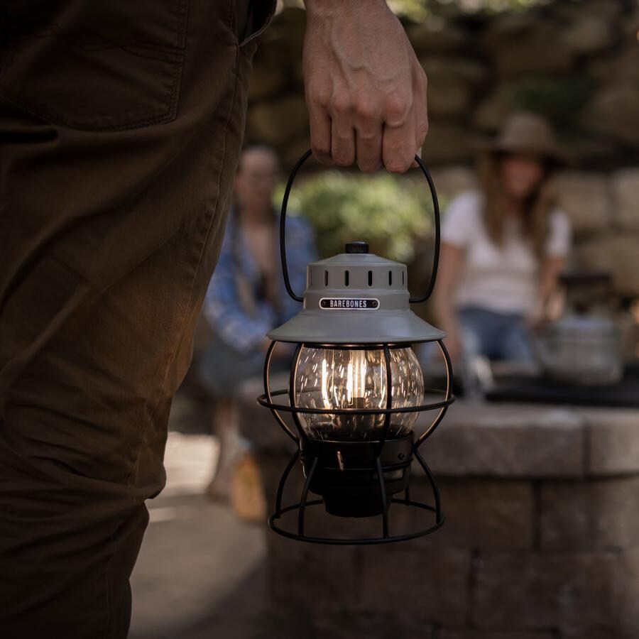Barebones Living Railroad Lantern - Slate Gray - LIV-282