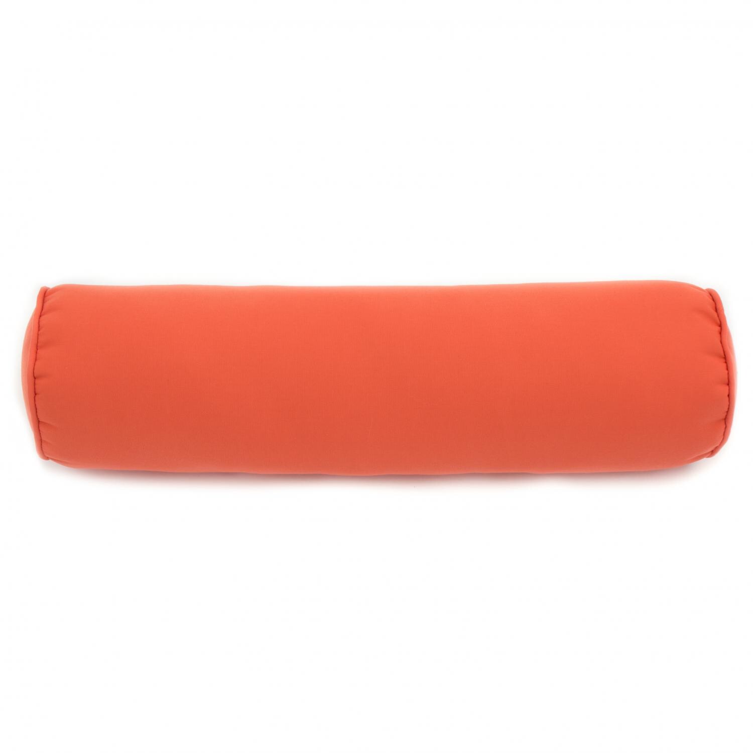 Sunbrella Canvas Melon Outdoor Bolster Pillow W/ Piping By Lakeview Outdoor Designs - 6 X 24
