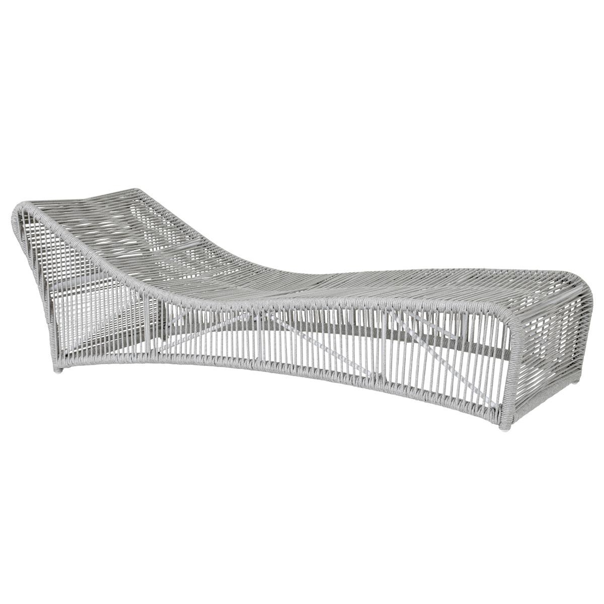 Miami Woven Rope Chaise Lounge in Silver by Sunset West