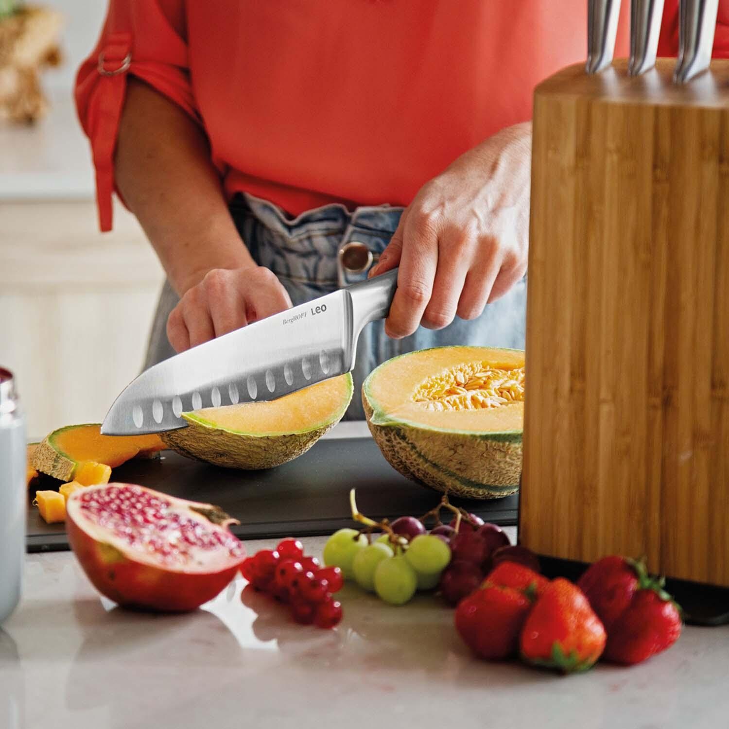 BergHOFF Leo Legacy 4 Pc Stainless Steel Cutlery Set - Cutting Melon - Lifestyle thumbnail