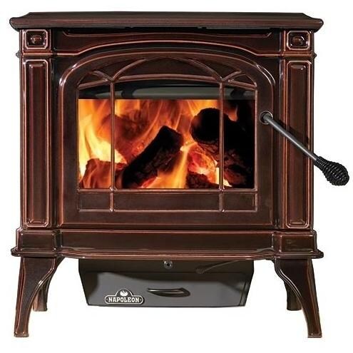 Napoleon 1100C Wood Burning Stove - Majolica Brown