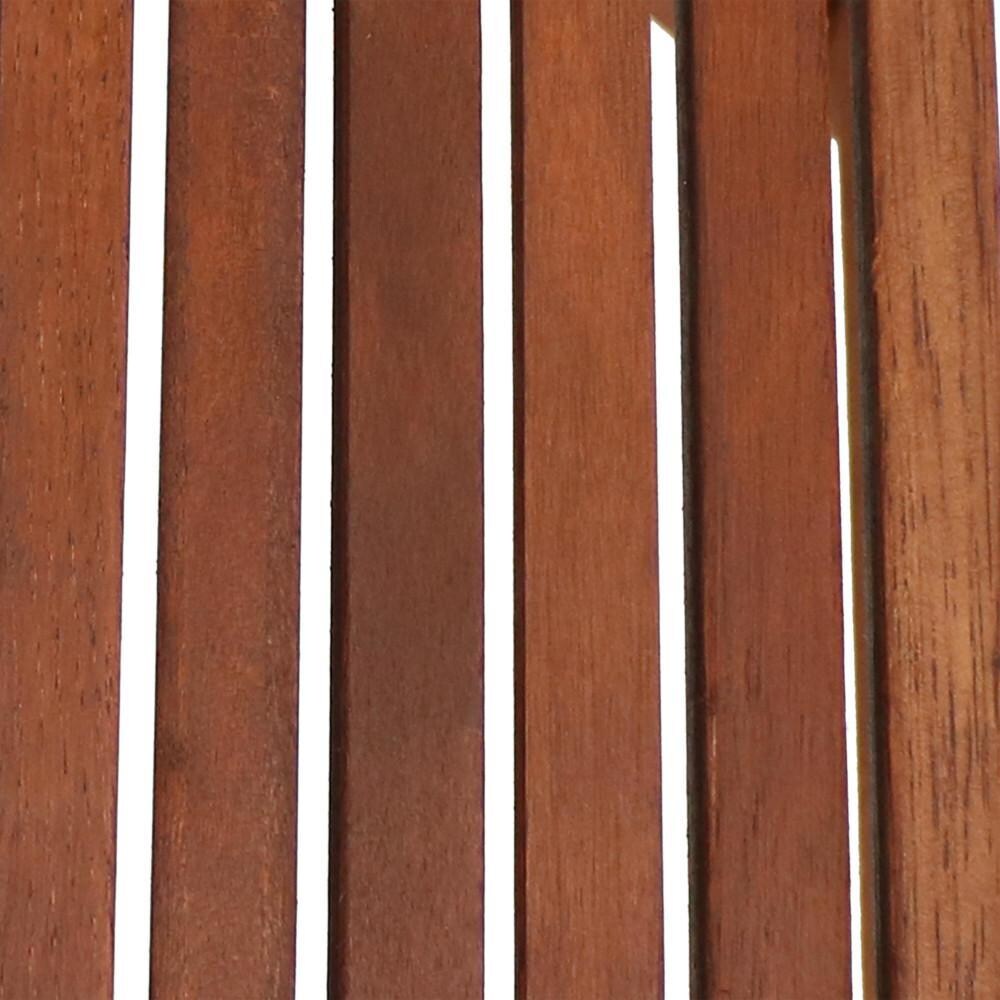 Ultimate Patio Meranti Wood Folding 23 3/4-Inch Square Bistro Table - Slat Detail thumbnail