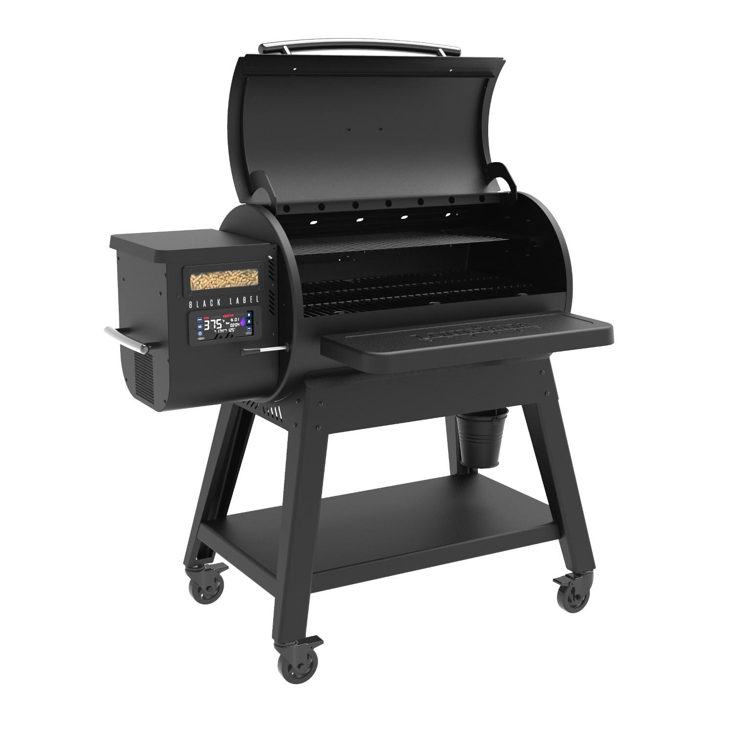 Louisiana Grills - 10639 - LG1000BL Black Label Series Pellet Grill - Angled Left Open thumbnail