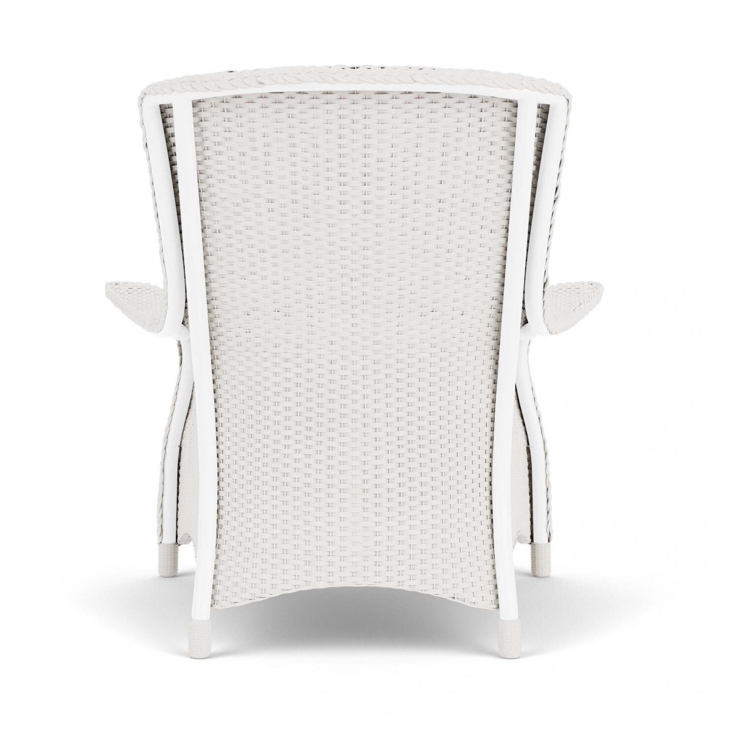 Lloyd Flanders Mandalay Lounge Chair in White Finish with Demo Skyway fabric - Back thumbnail
