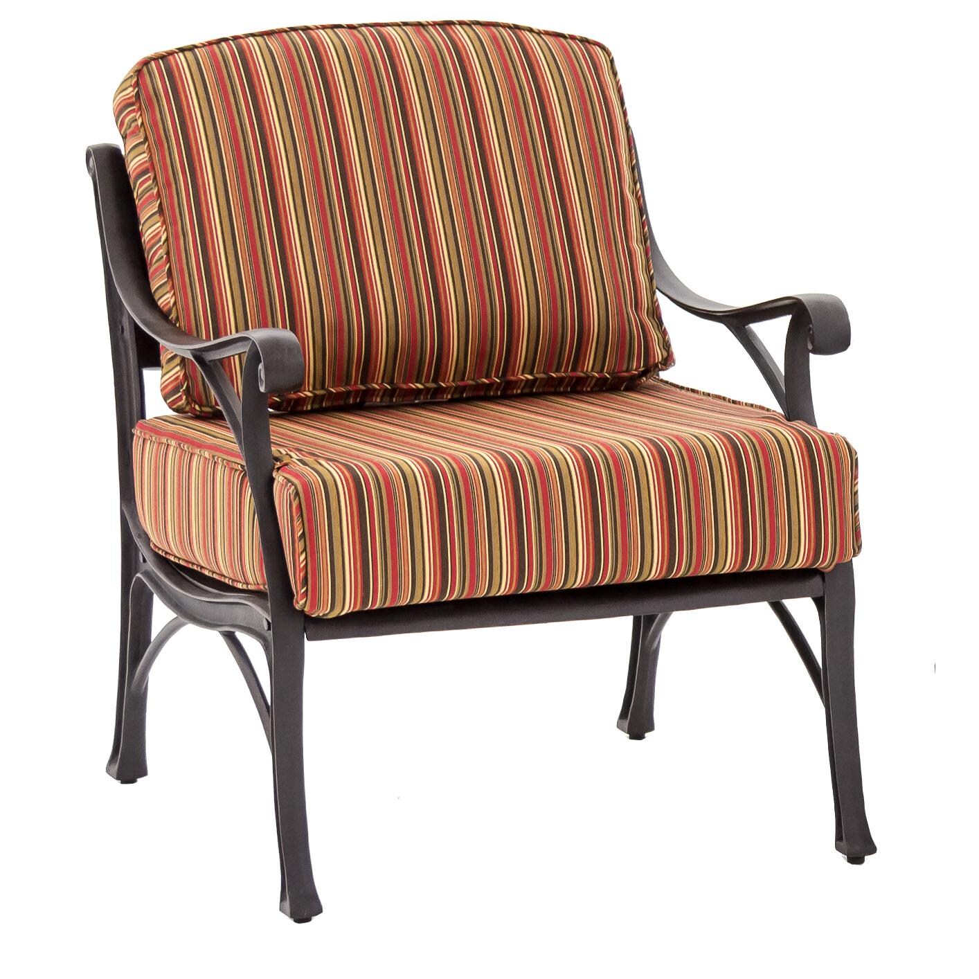 Heritage NLG104 Club Chair Seat And Back Cushion Set - In Use - Sunbrella Dorsett Cherry thumbnail