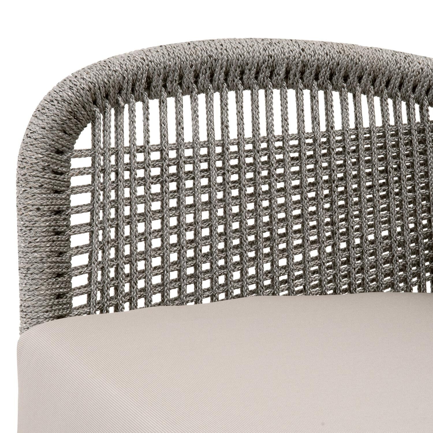 Lakeview Peninsula Way Woven Rope Club Chair in Platinum - Arm Detail thumbnail