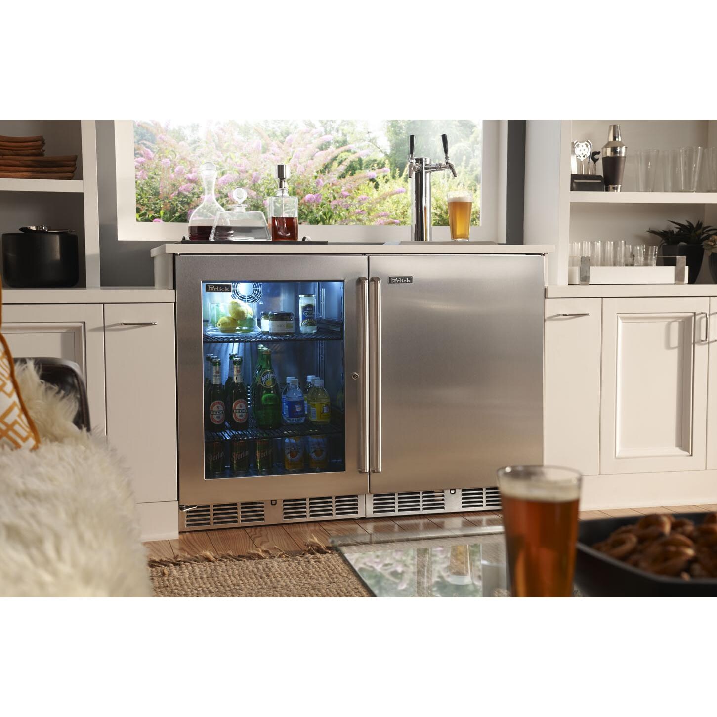 Perlick C-Series 5.3 Cu. Ft. Right Hinge Built-In Dual Tap Kegerator - Details - HC24TB-3-1R2 thumbnail