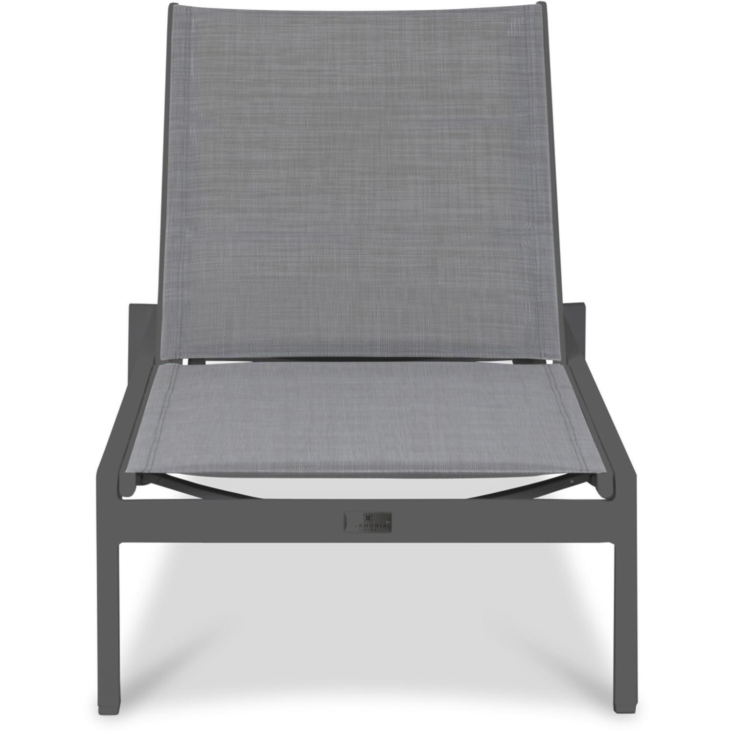 Spring Bay Reclining Chaise Lounge in Slate (set of 2) - Front View - White Background thumbnail