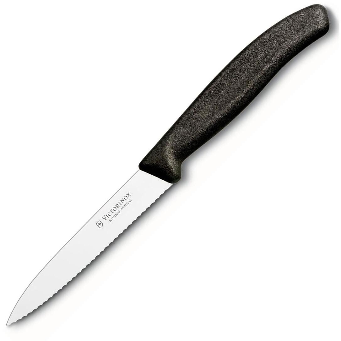 Victorinox Swiss Classic 4-Inch Spear Point Serrated Paring Knife - Black thumbnail