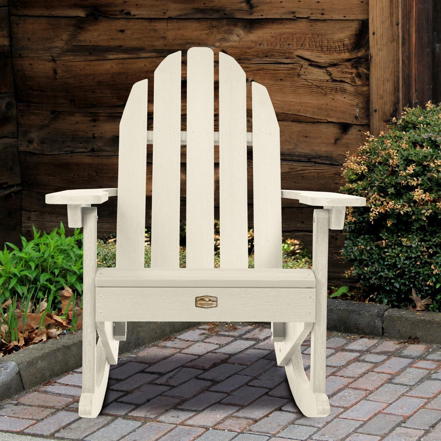 Lakeview The Charmville Adirondack Rocking Chair - Whitewash - Front thumbnail