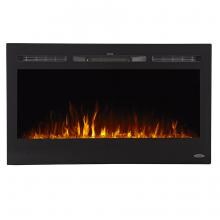 Touchstone Home Products Sideline 36-Inch Wall Mount/Flush Mount Electric Fireplace With Black Glass Surround - 80014 image