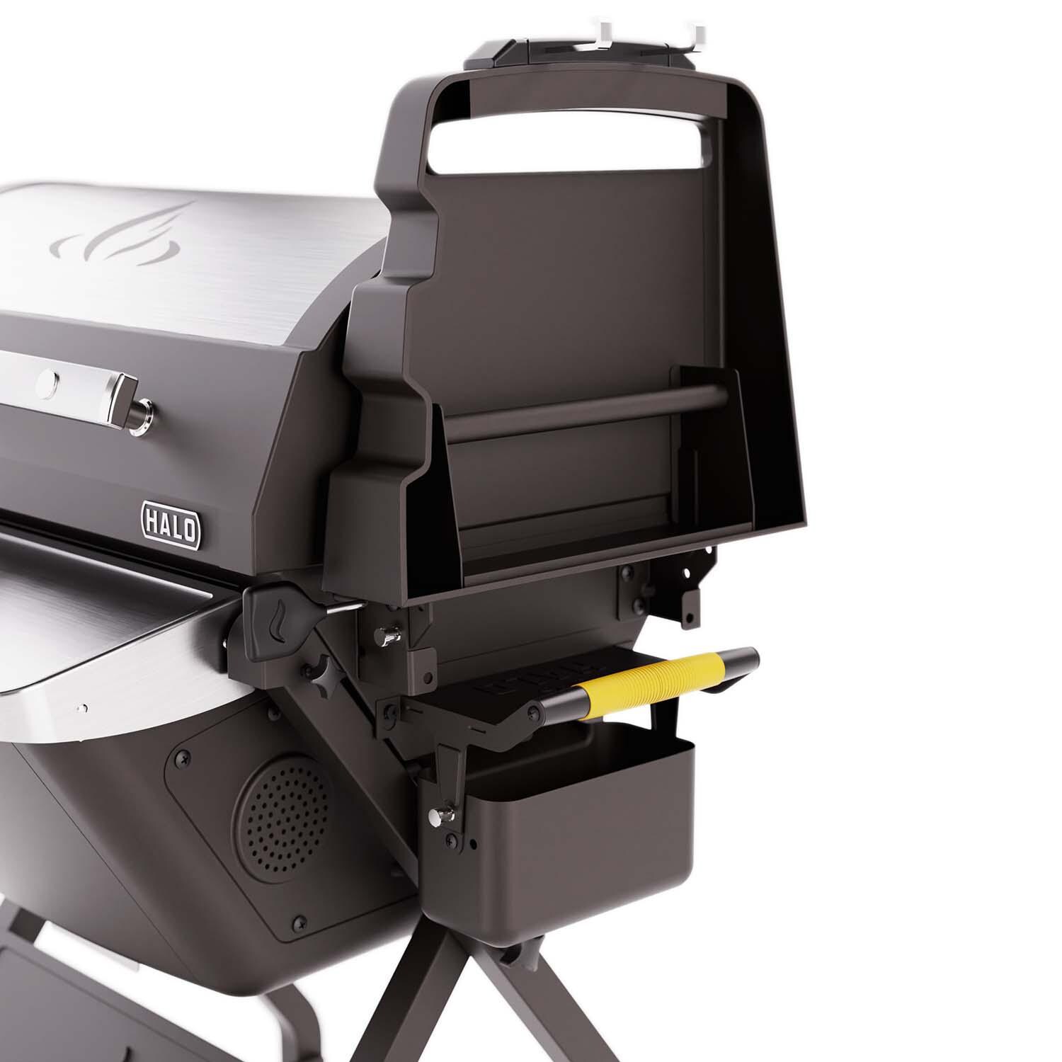 HALO HS-1001-XNA Prime550 Outdoor Pellet Grill - Shelf Folded Up thumbnail