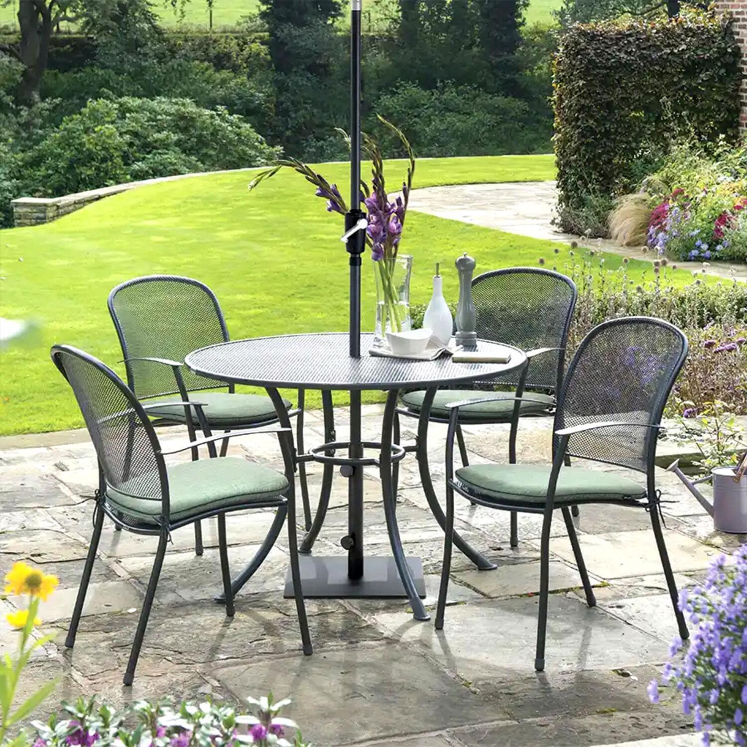 Caredo 5 Pc Steel Dining Set By KETTLER - Patio - Lifestyle thumbnail