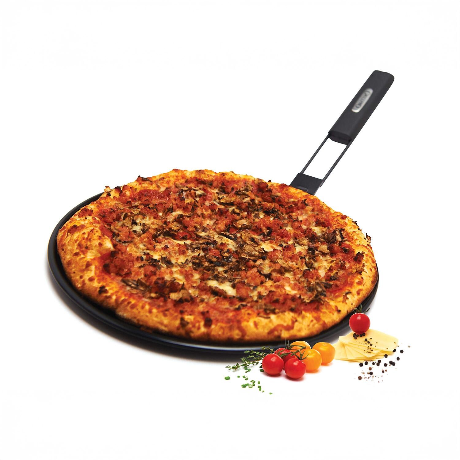 GrillPro Non-Stick Pizza Grill Pan - 98140 - With Pizza - White Background thumbnail