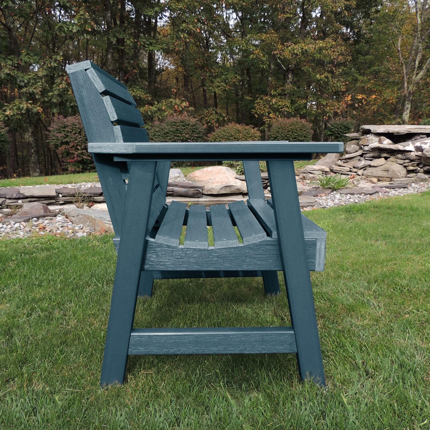 Lakeview Elm Pointe Garden Chair - Nantucket Blue - Side View thumbnail