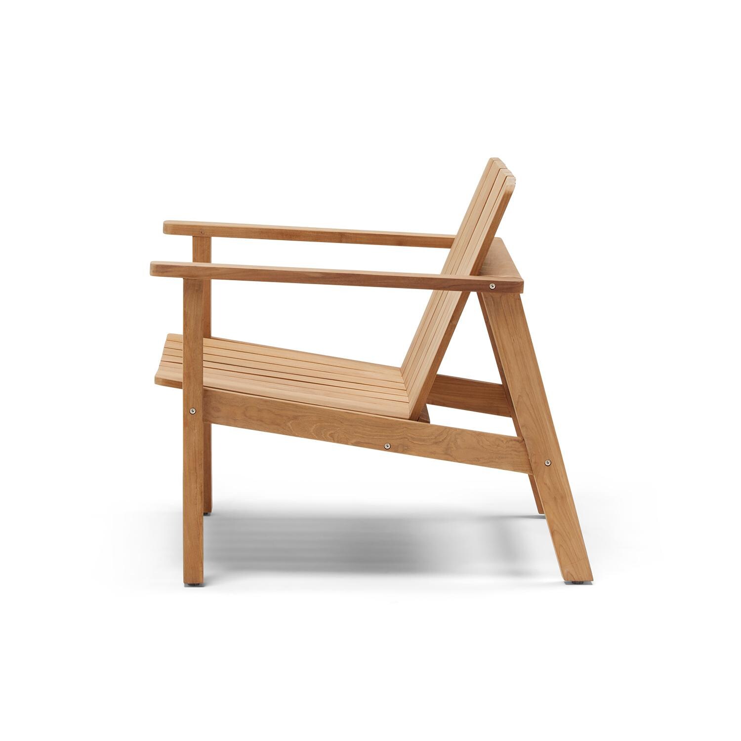 Neighbor LOW-CHAIR1-TEAK Teak Adirondack Low Chair - Side View thumbnail