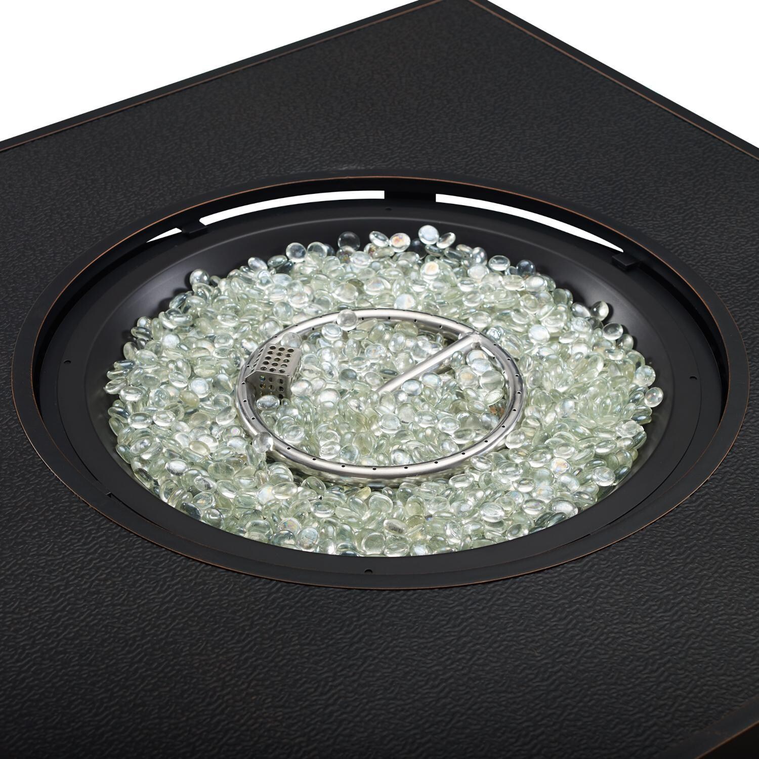 Ultimate Patio 63227-NG La flore 42-Inch Square Aluminum Natural Gas Fire Pit - Burner thumbnail