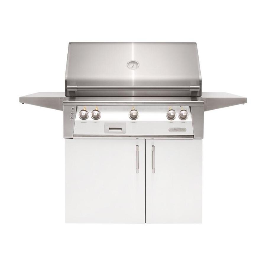 Alfresco ALXE 36-Inch Freestanding Natural Gas Grill With Rotisserie - Signal White Matte - ALXE-36C-NG-SM9003