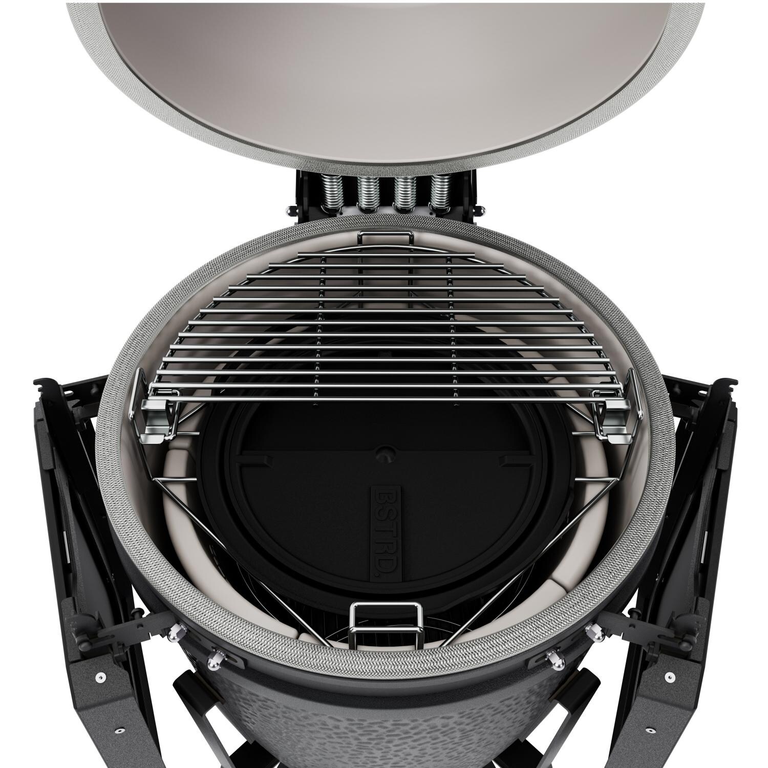 BSTRD.PRO BP301G-USA Large Complete Kamado Grill in Graphite - Inside - White Background thumbnail