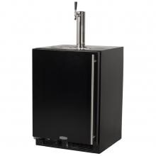 Marvel 24-Inch 5.7 Cu. Ft. Left Hinge Built-in Single Tap Beer Dispenser - Black - ML24BNS2LB