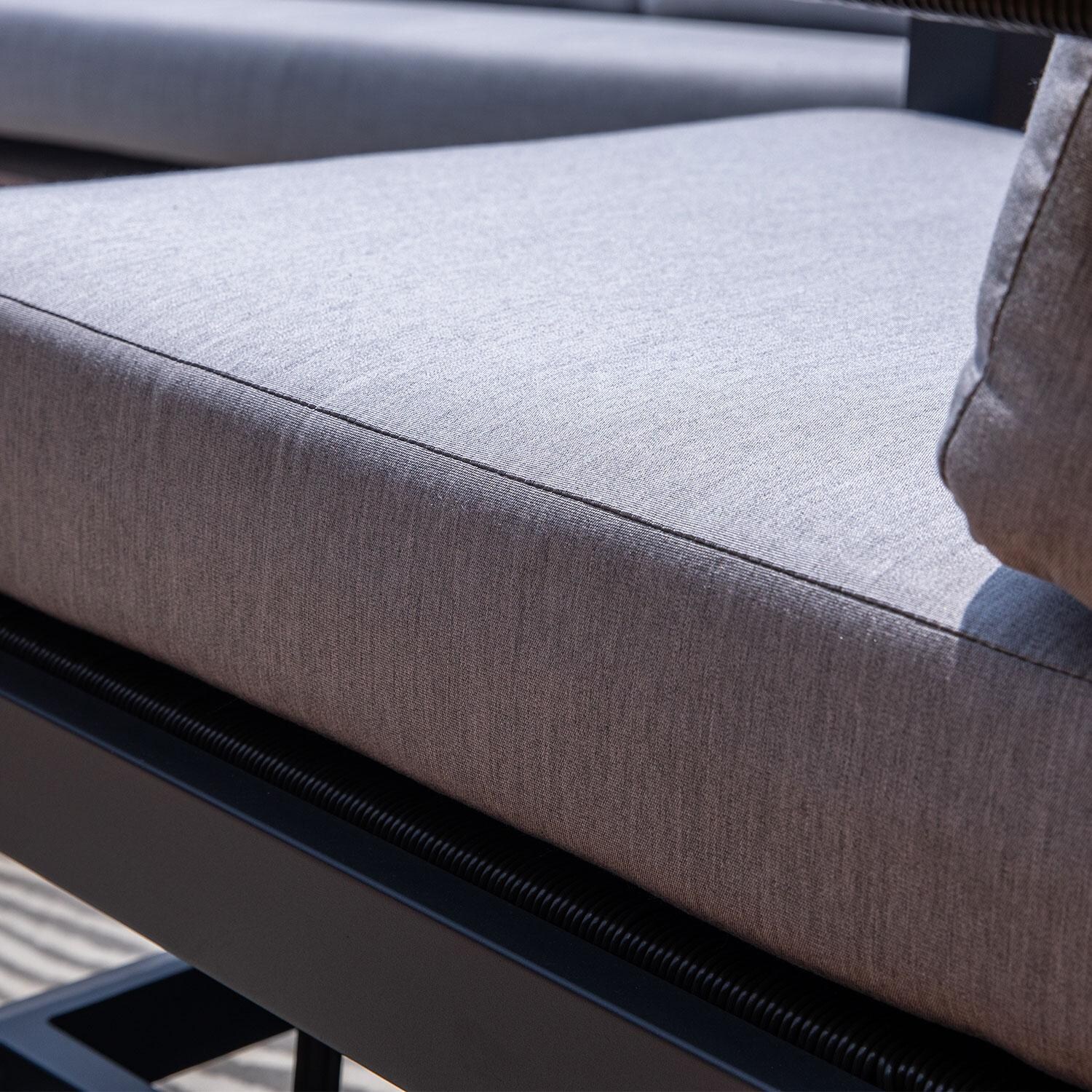 Elementi OS-2506W Laguna Outdoor Aluminum Swivel Club Chair w/ Sunbrella Cushions - Cushion Thickness - Detail thumbnail