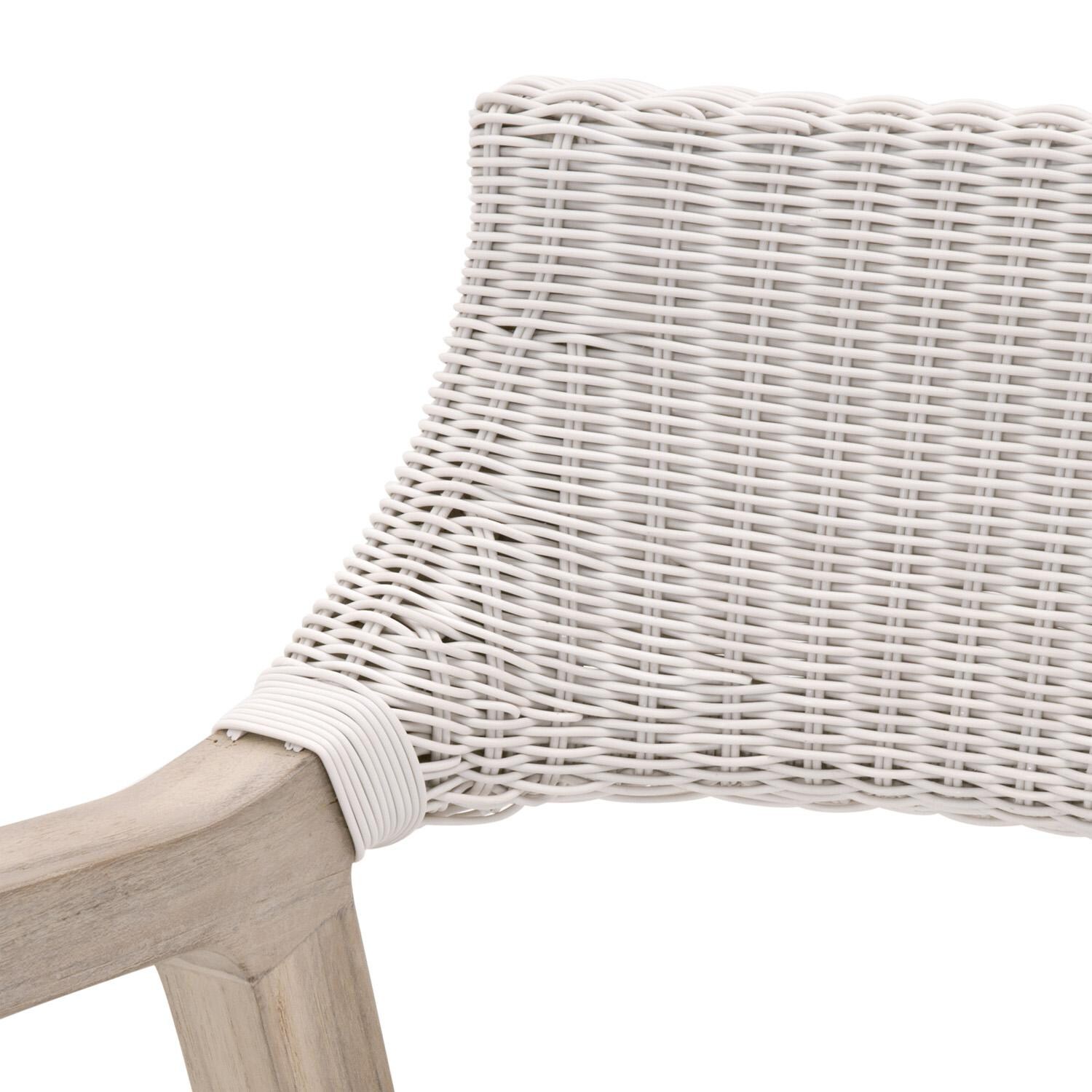 Lakeview Laurabelle Wicker Dining Arm Chair in White Speckle - With Dining Set thumbnail