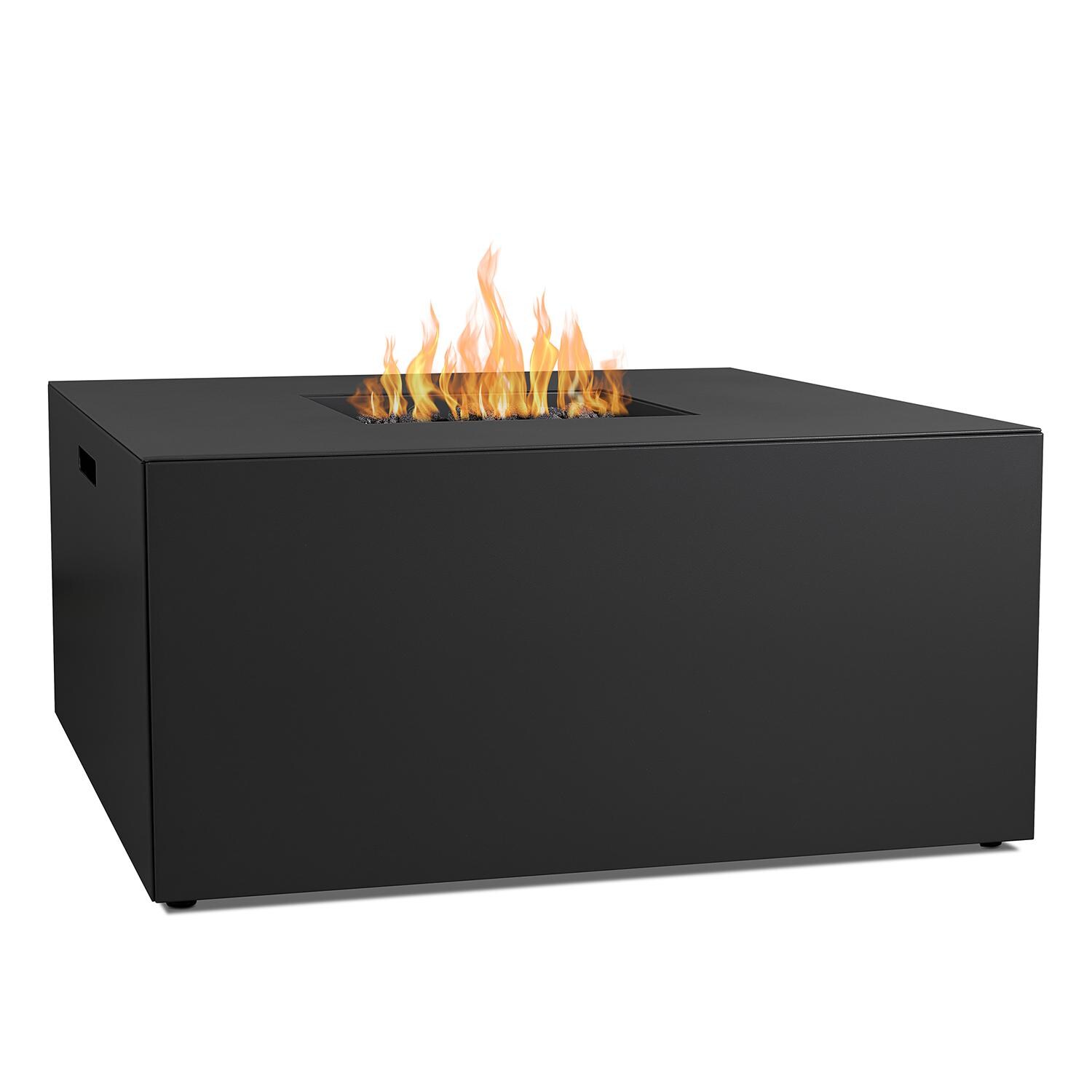 Lakeview Outdoor Designs SC2040LP-CHRC Lakeview Outdoor Designs Covewood 42-inch Square Propane Fire Table - Charcoal - Angled View thumbnail