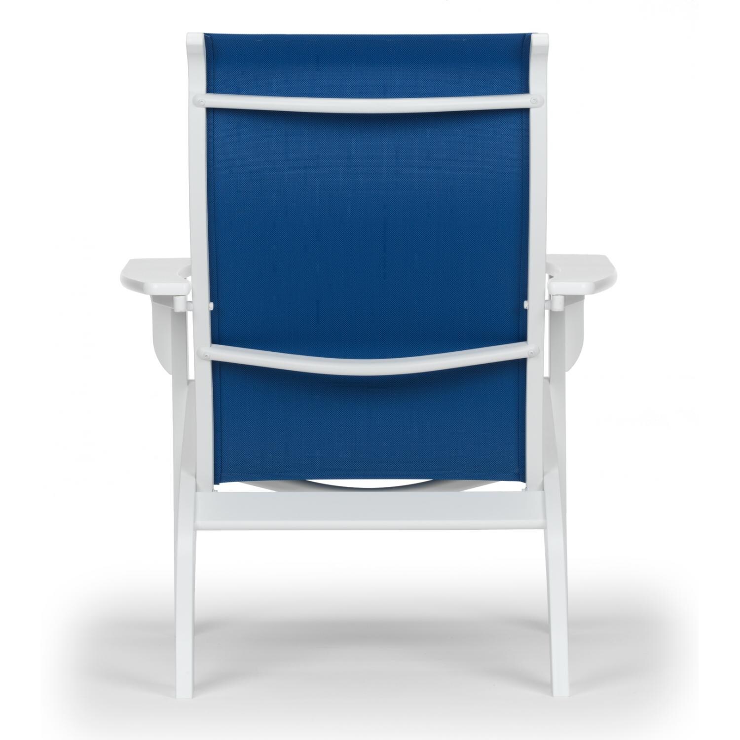 Adirondack MGP Outdoor Lounge Chair With Sling Seating By Telescope Casual - Back View thumbnail