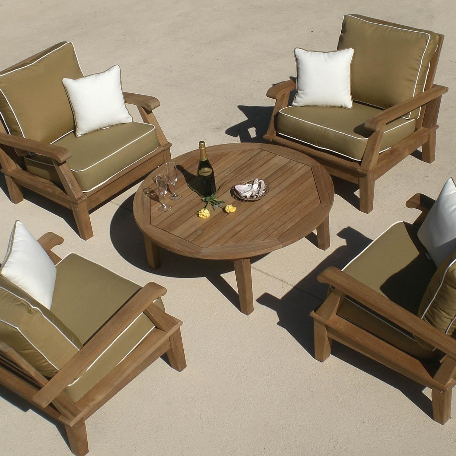 Royal Teak Collection Miami 4 Person Deep Seating Set Bbq Guys Royal Teak Collection Miami 4 Person Deep Seating Set Zoom In