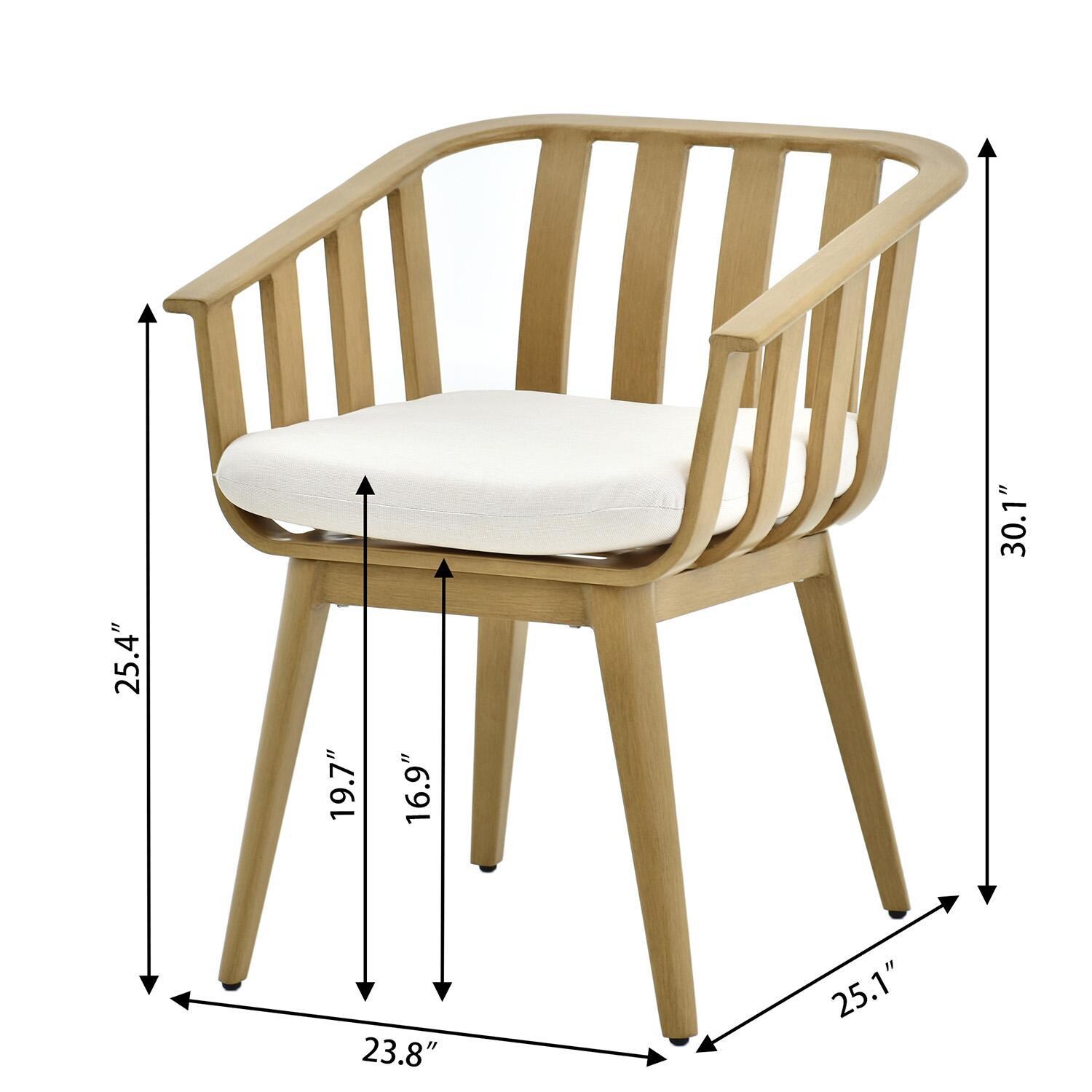 Ranch Pointe 5 Pc Set Aluminum Dining Set By Lakeview Outdoor Designs - Chair - Dimensional thumbnail
