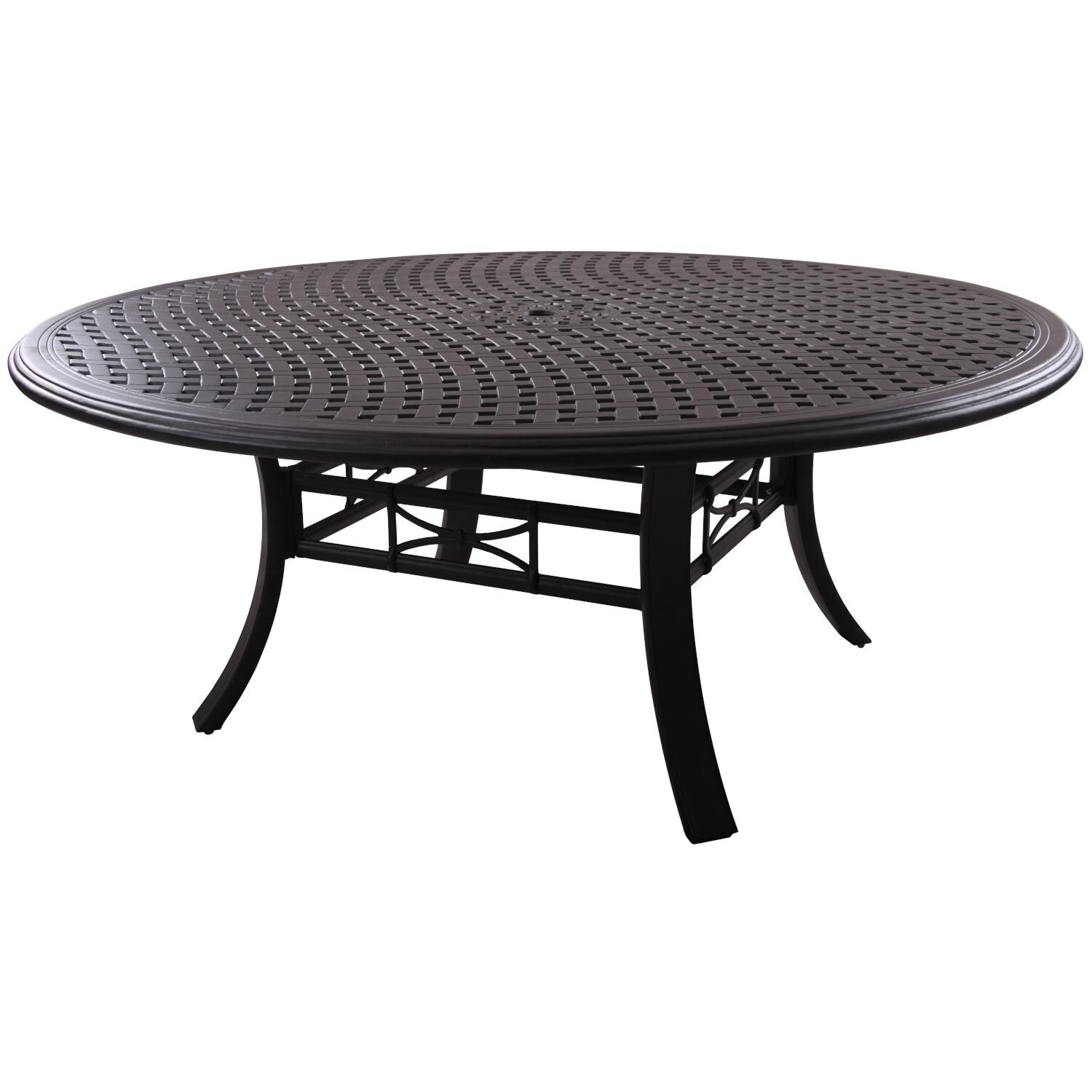 Darlee 201660-9PC-99LD Capri Cast Aluminum 71 Inch Round Dining Table thumbnail