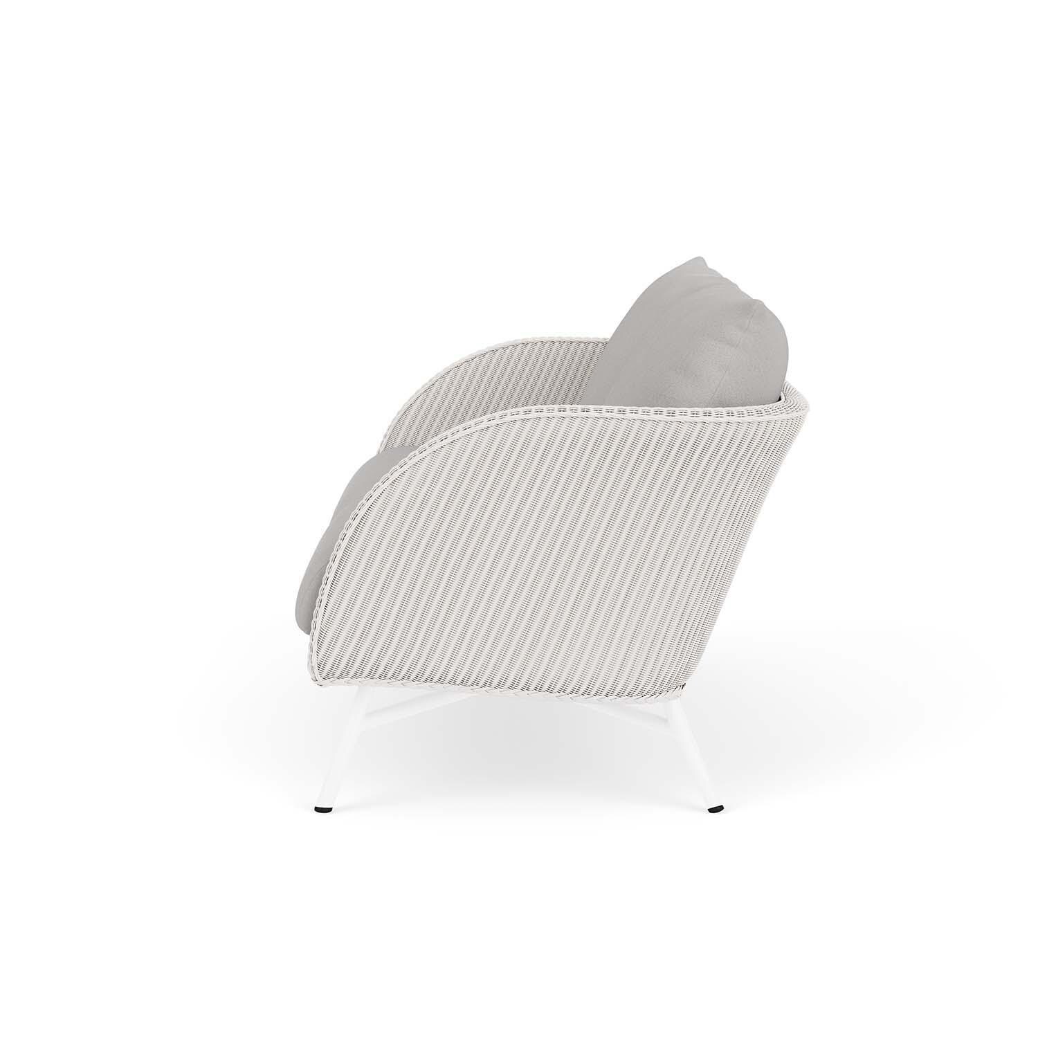 Lloyd Flanders Essence Loveseat W/Tundra Dove Fabric - White Finish - Side thumbnail