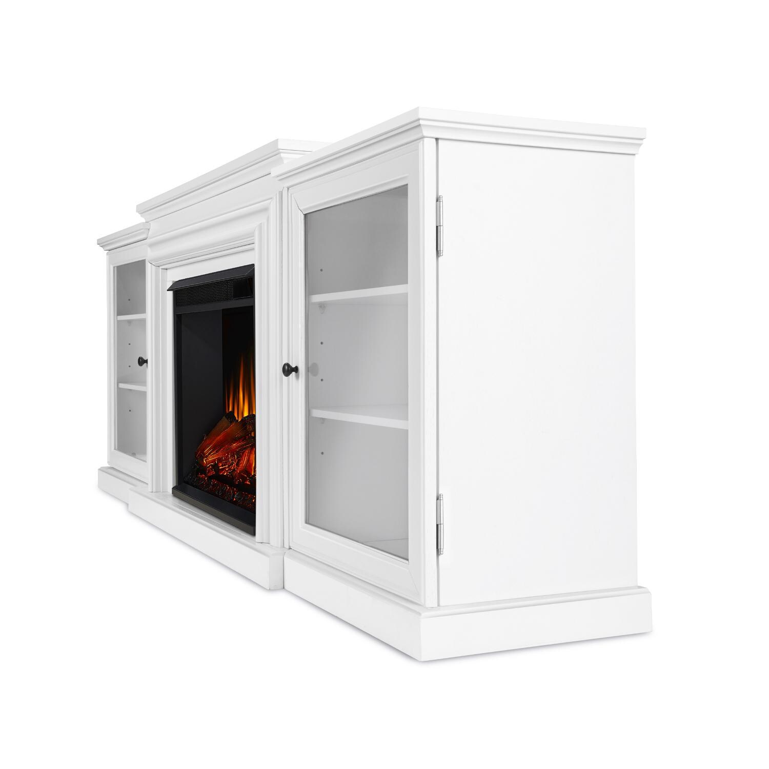 Real Flame - 7740E-W - Frederick 72-Inch Electric Fireplace Entertainment Center - White - Side View thumbnail