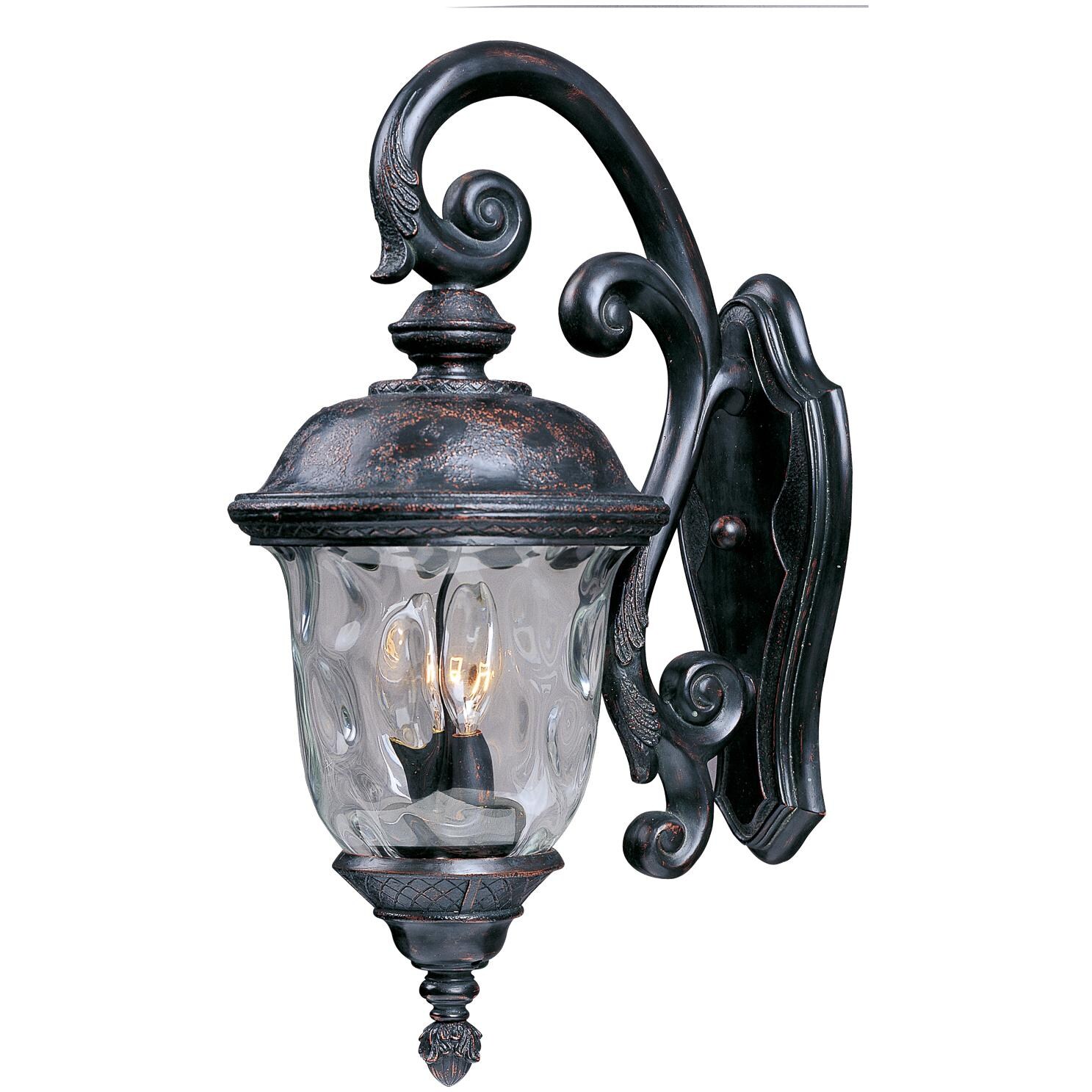 Maxim Carriage House DC 3497WGOB 60W 26-Inch Three Light Outdoor Wall Light - Oriental Bronze thumbnail