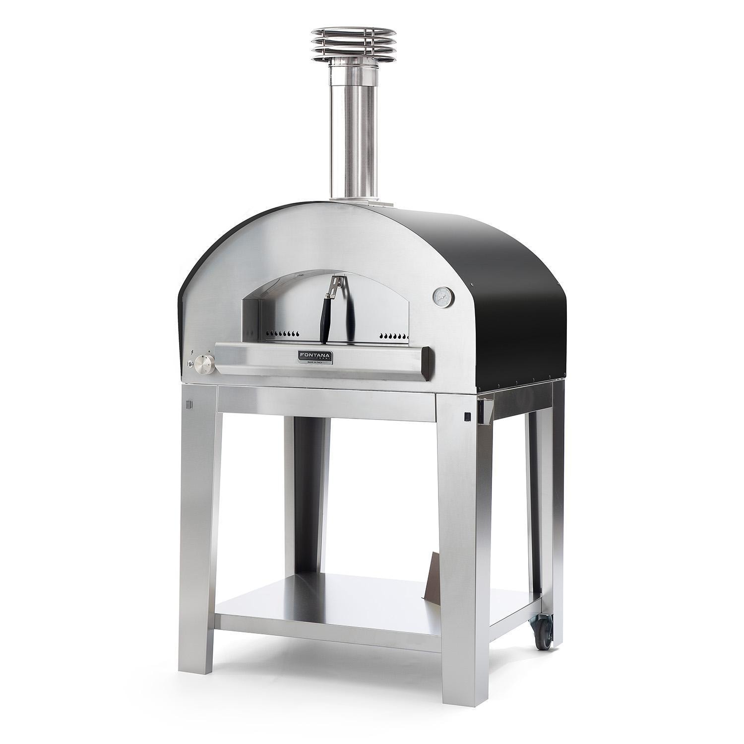 Fontana Forni Firenze Hybrid Pizza Oven on Cart - Anthracite : BBQGuys
