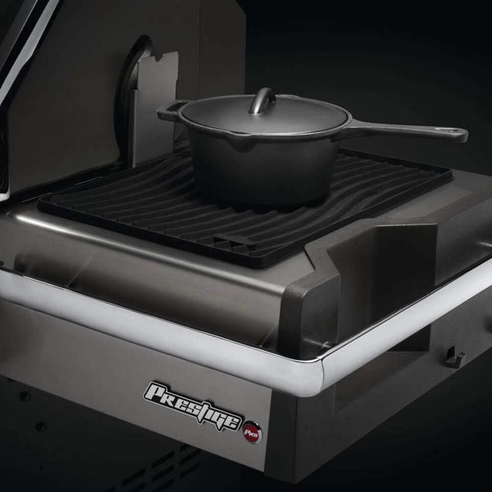 Napoleon  70123 Side Shelf Mat for Prestige & Rogue SE Grill Models - Shown w/ Pot (Not Included) - Lifestyle thumbnail