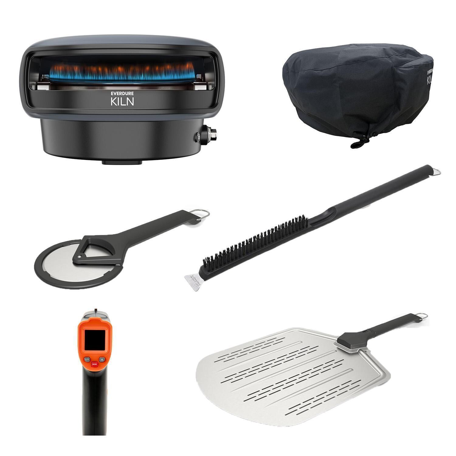 Everdure EKILN2GUSNG Kiln 2 Burner Pizza Oven - PIZZA LOVER Bundle  - Graphite - White Background thumbnail