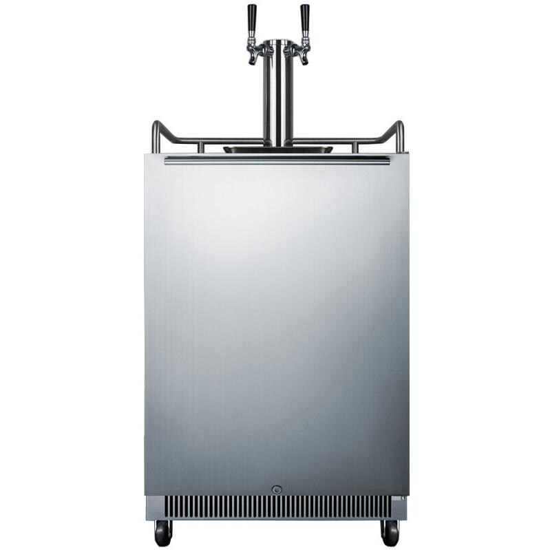 Summit 24-Inch 6.5 Cu. Ft. Built-In / Freestanding Outdoor Double Tap Beer Dispenser / Kegerator - Stainless Steel - SBC678OSTWIN thumbnail