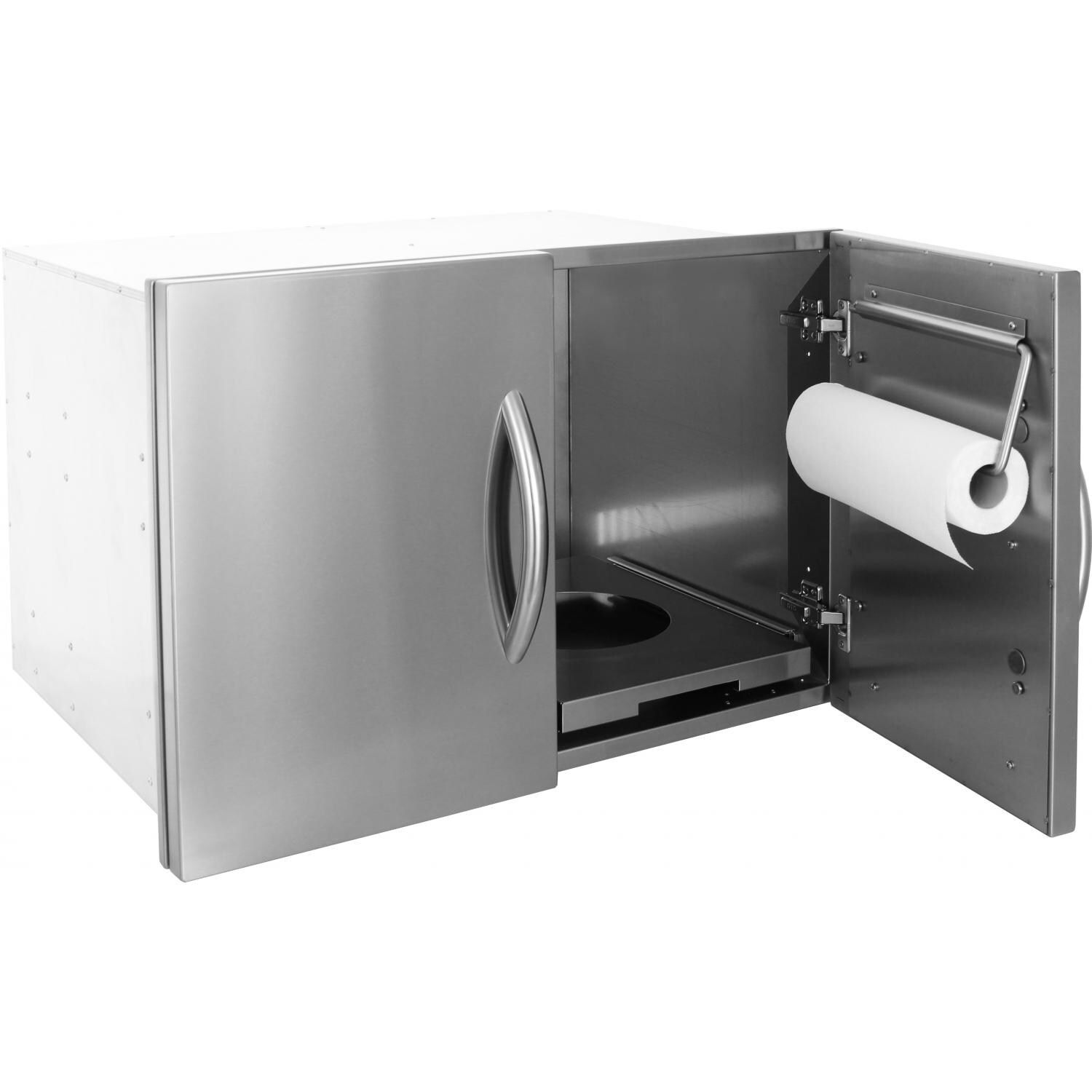 Cal Flame 30-Inch Enclosed Cabinet With Drawers And Roll-Out Propane Tank Storage - Paper Towel Holder thumbnail
