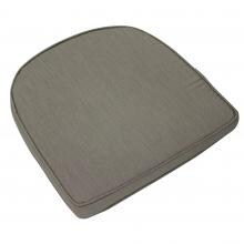 Sunbrella Spectrum Dove Dining Chair Seat Cushion W/ Piping By BBQGuys