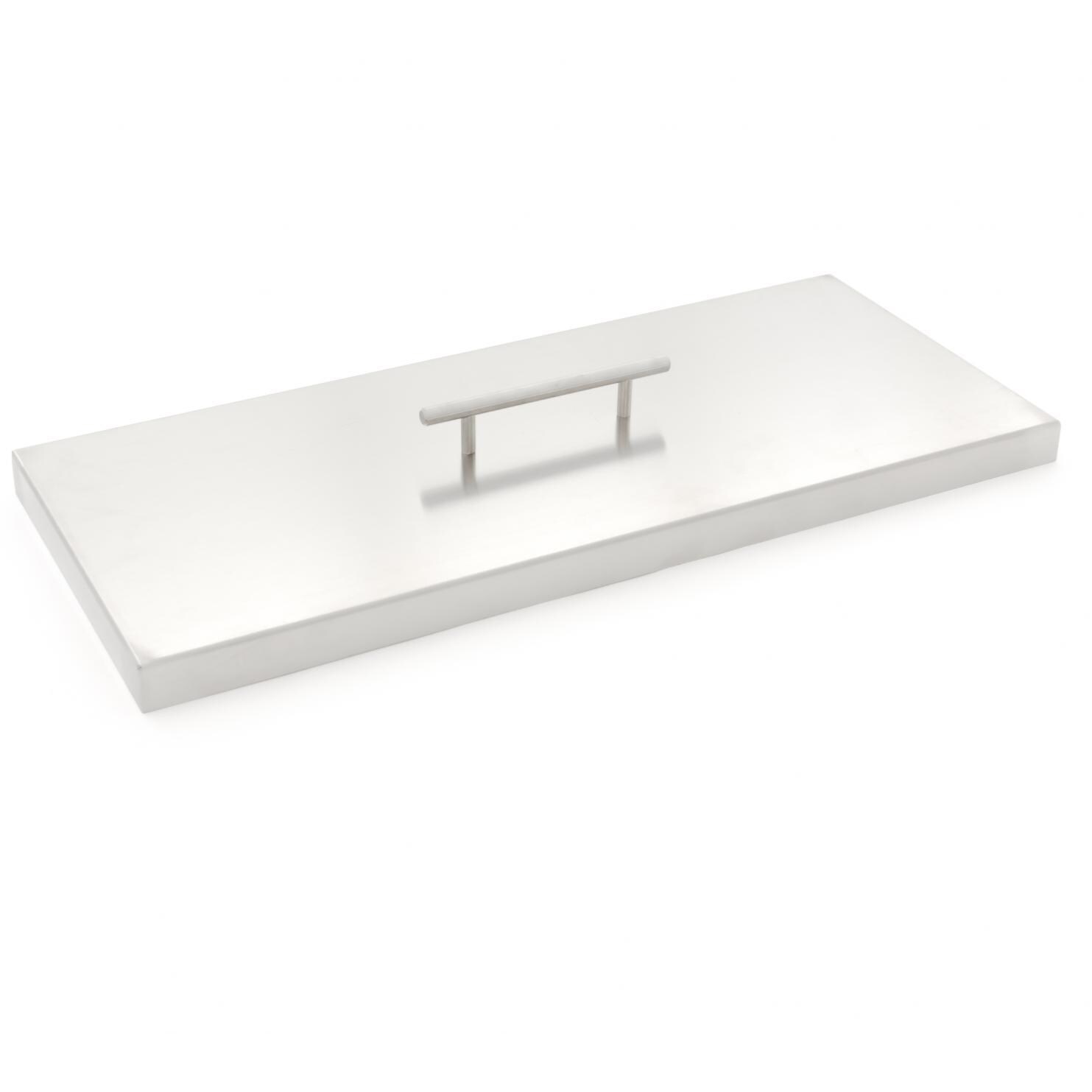  BBQGuys Signature Series 21-Inch Rectangular Pan Cover - Stainless Steel thumbnail