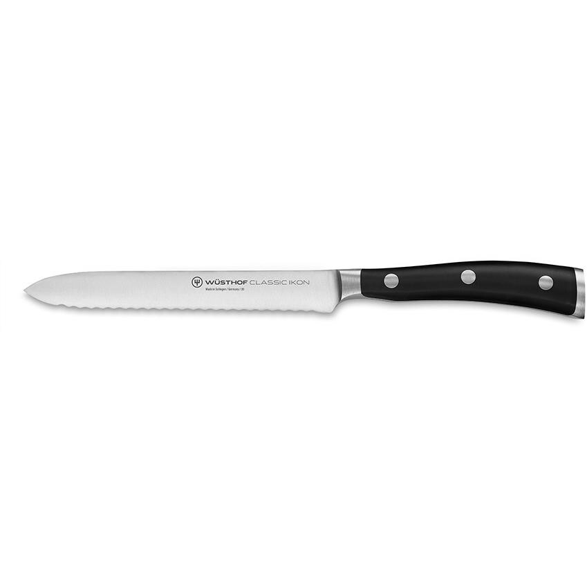 Wusthof 1040331614 - 5-Inch Classic Serrated Utility Knife - Blade Detail thumbnail