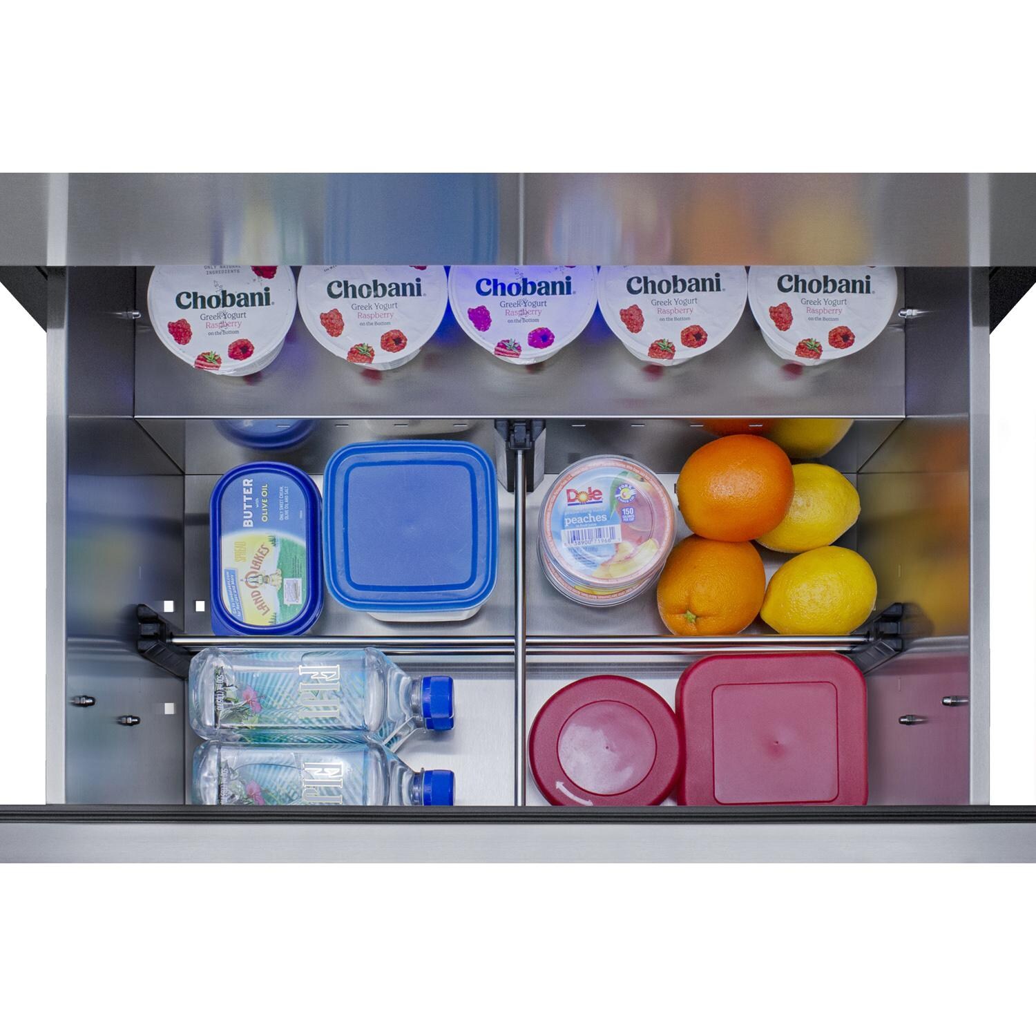 Summit SPR275OS2D 27-Inch 4.83 Cu. Ft. 2-Drawer All-Refrigerator - No Panel - Bottom Drawer Open Full thumbnail