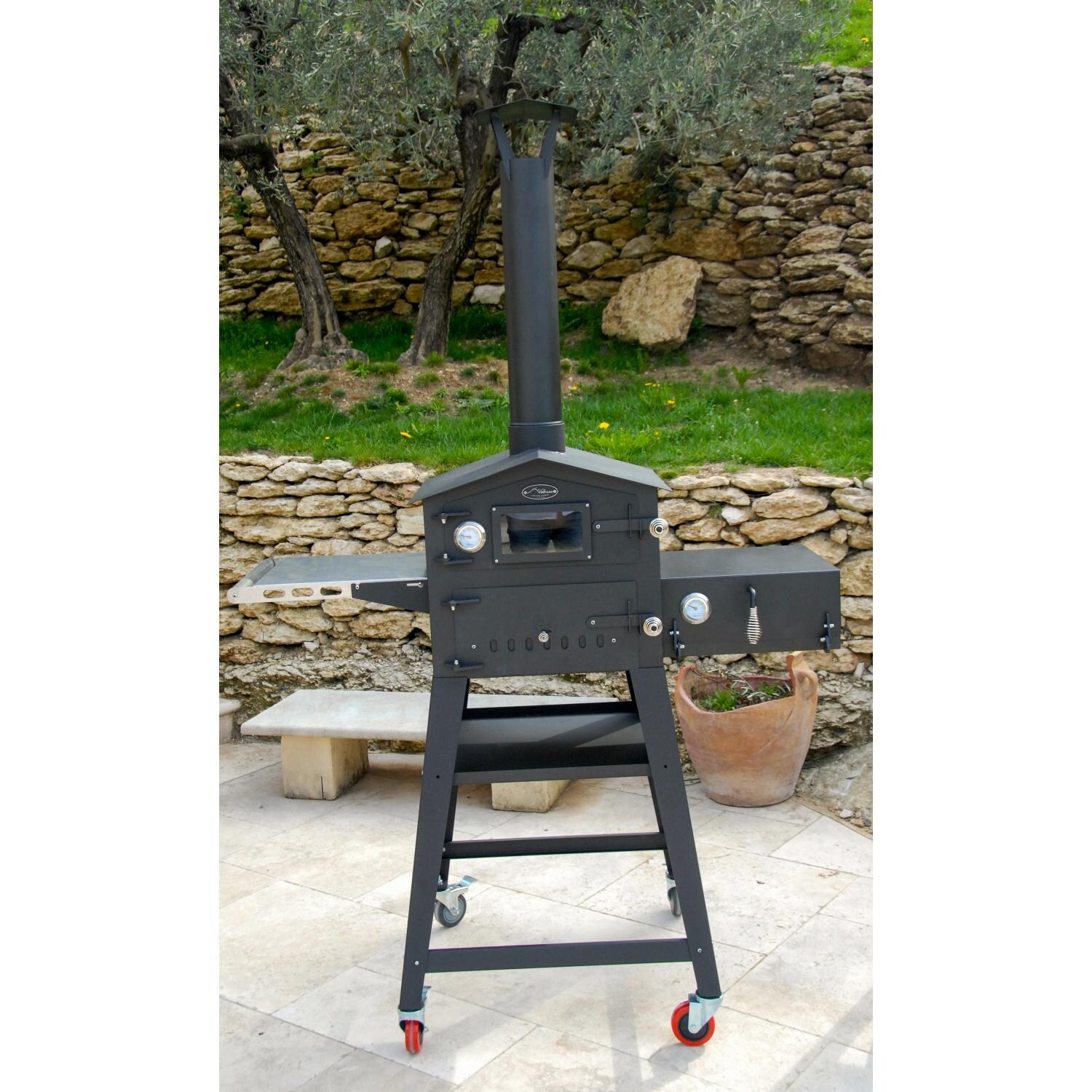 L'Art Du Jardin Le Boulanger Wood Burning Outdoor Pizza Oven - Shown On Patio thumbnail