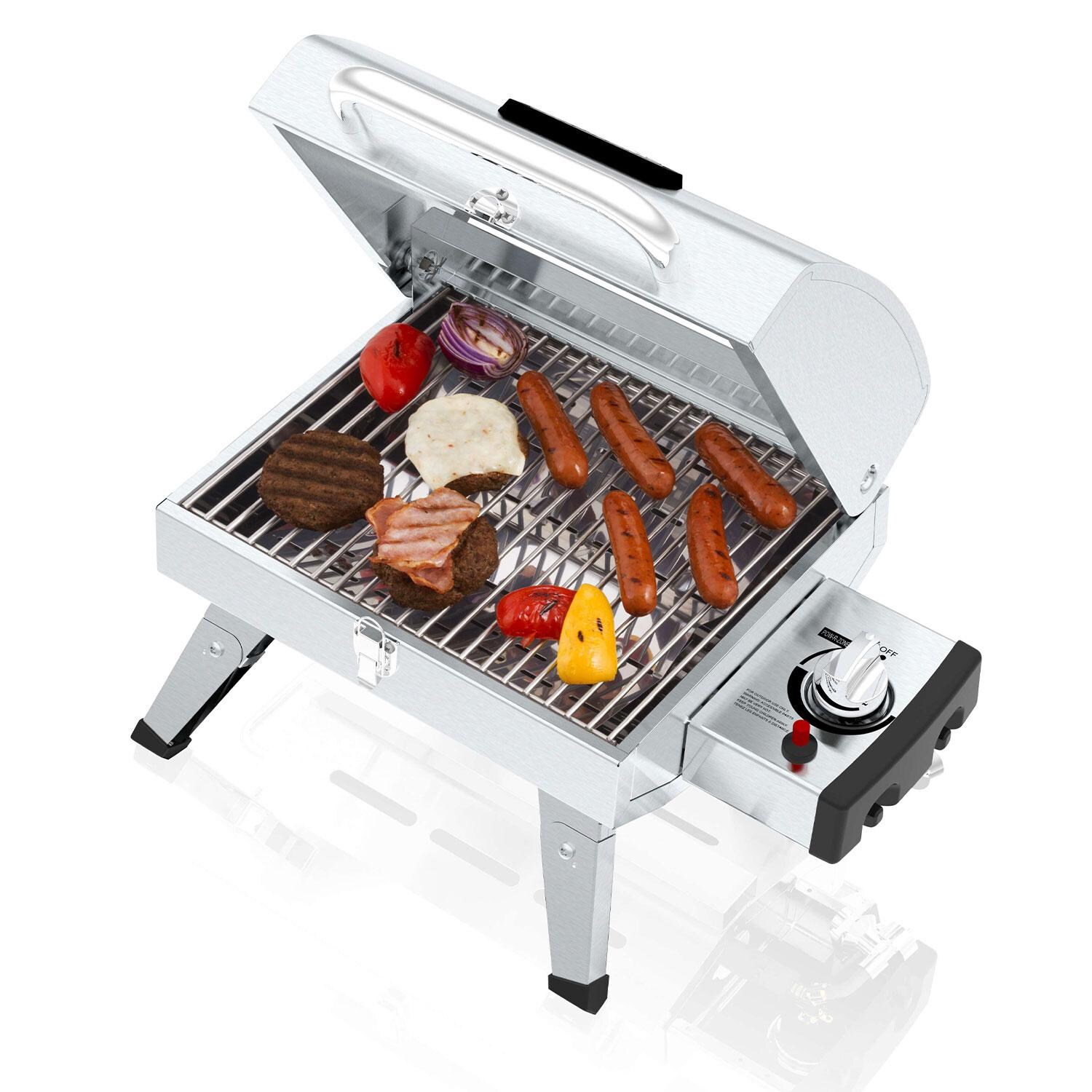GrillPro 201114 Countertop Electric Grill - Food Capacity on Grill - White Background thumbnail