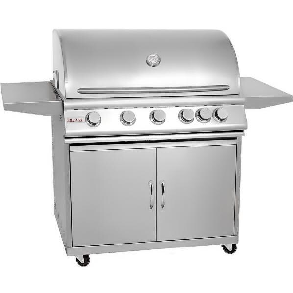 Blaze 40-Inch 5-Burner Freestanding Propane Gas Grill With Rear Infrared Burner - BLZ-5-LP thumbnail
