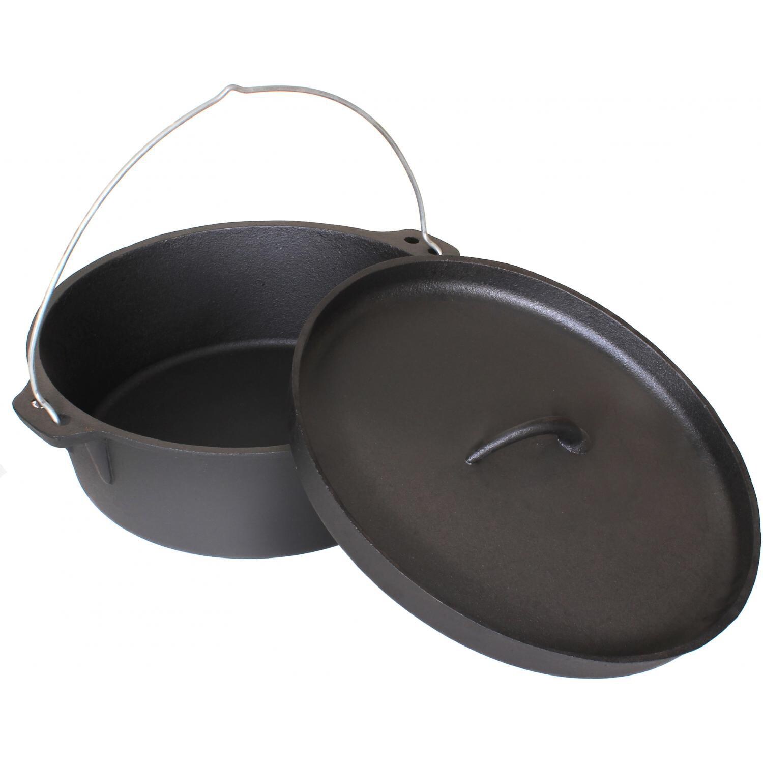Cajun Cookware 21-Quart Seasoned Cast Iron Camp Pot - Open View thumbnail