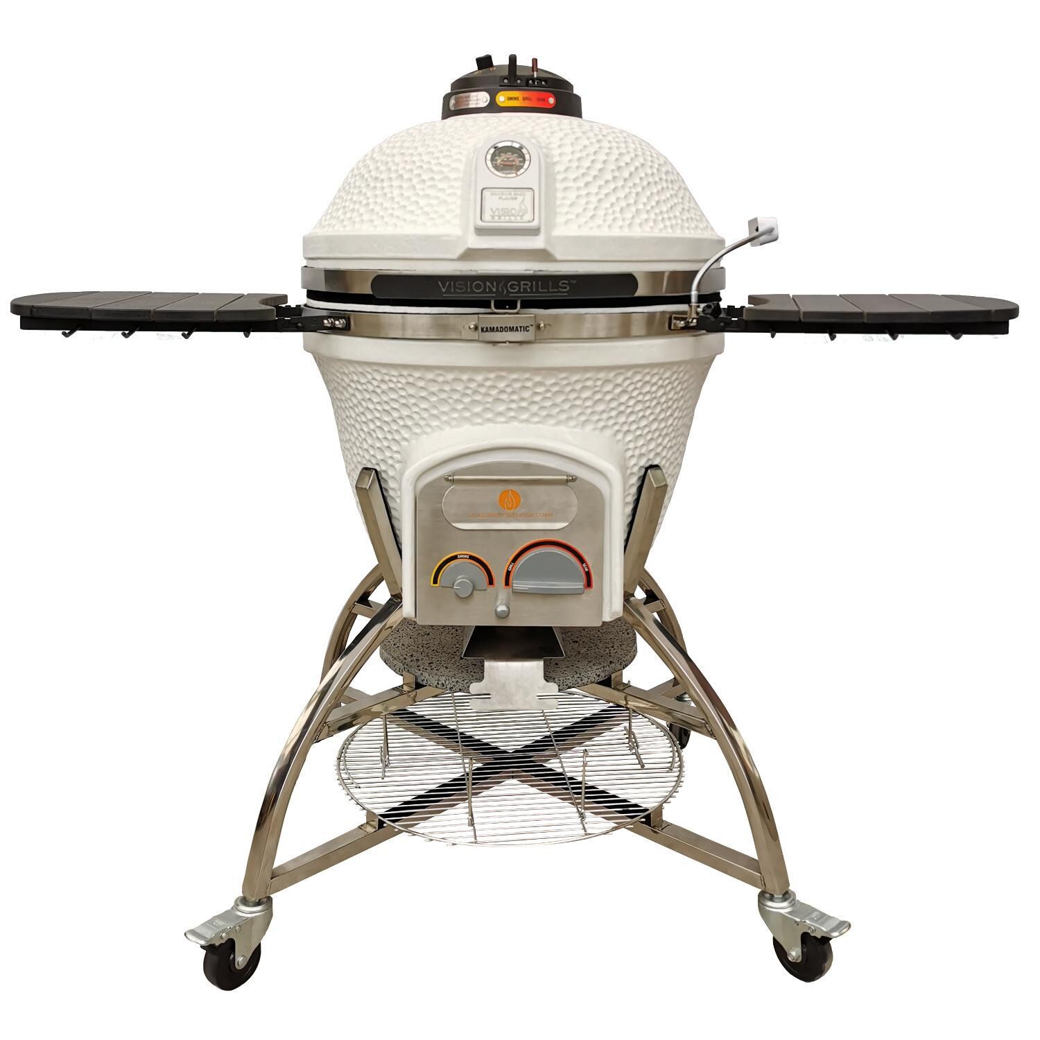 Vision XD-702WC Elite Series Kamado Grill - Cooking Grates Can Be Stored On Cart thumbnail