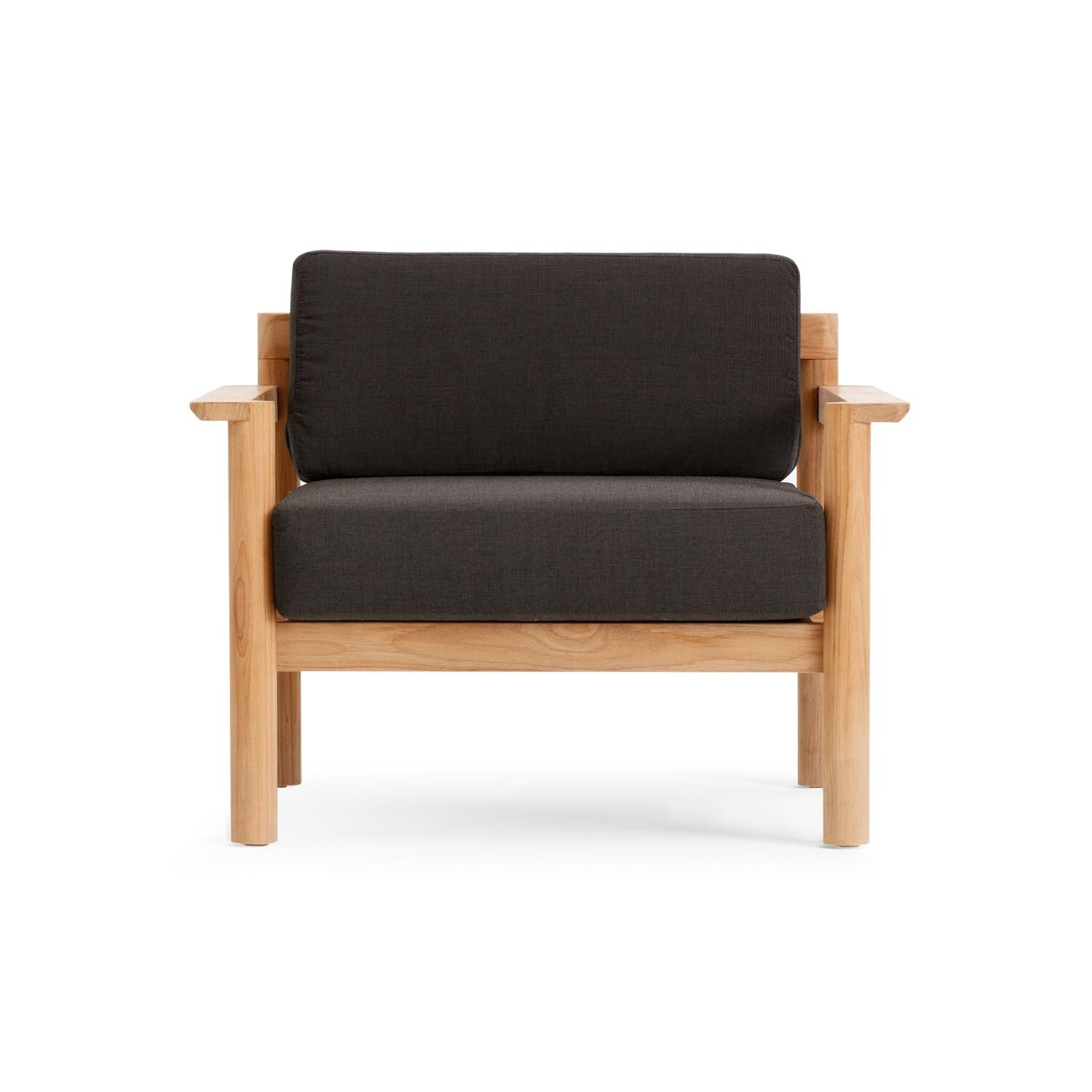 Neighbor HVN-CHAIR-CO-2 Chair W/ Teak Arms - Front View thumbnail